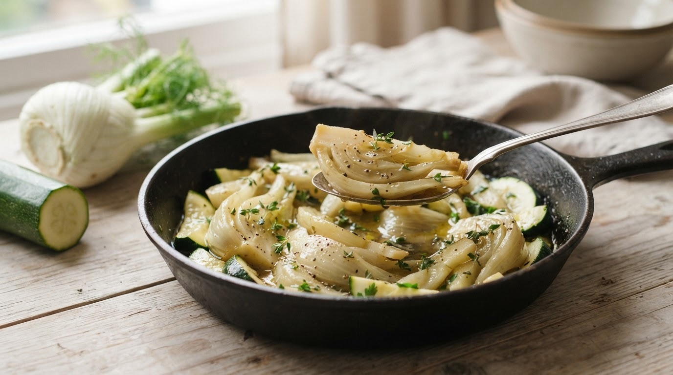 Gestoofde Venkel met Courgette