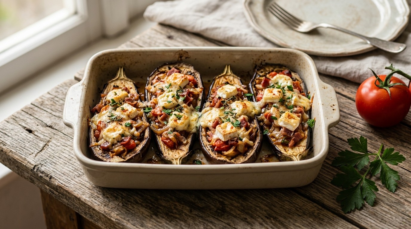 Gevulde Aubergines