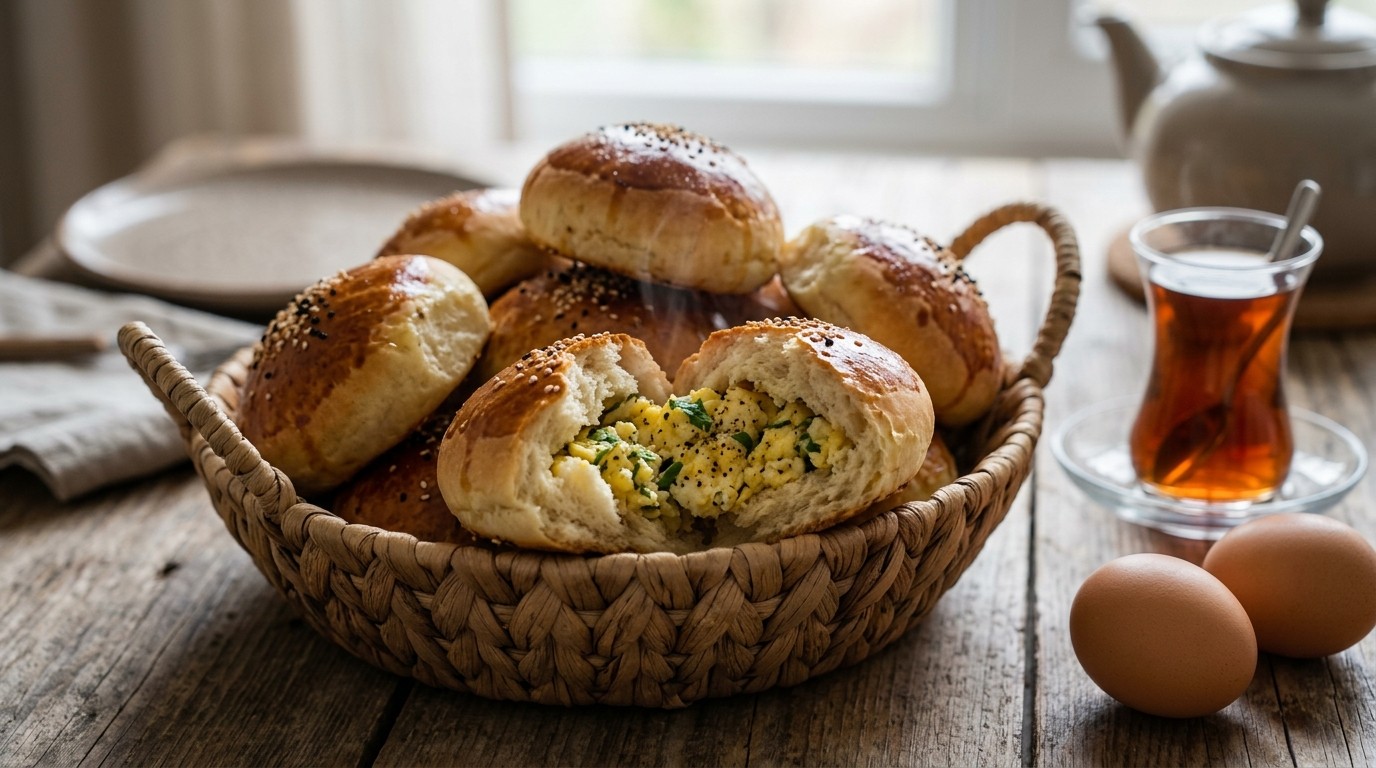 Gevulde Broodjes met ei