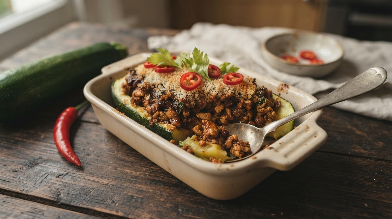 Gevulde Courgette met Kippengehakt recept Gevulde Courgette met Kippengehakt recept