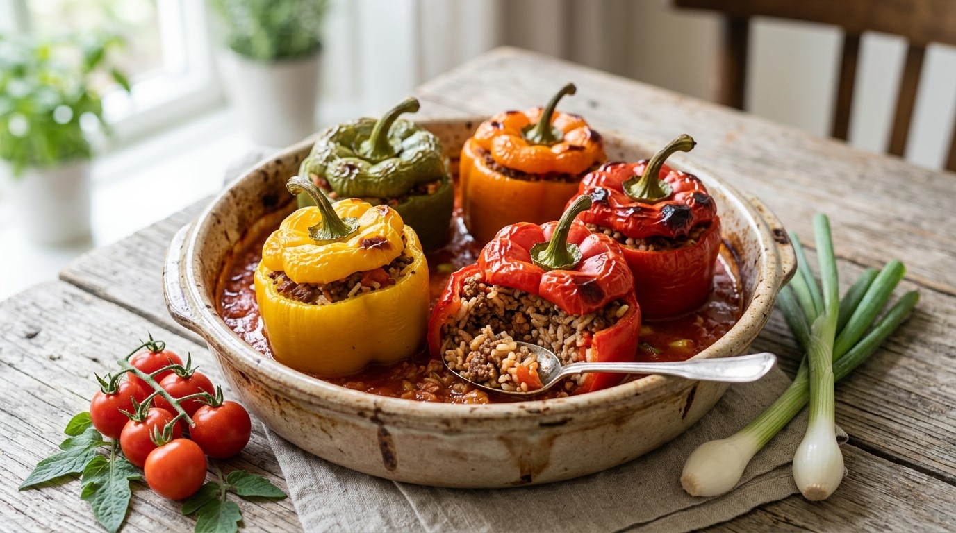Gevulde Gekleurde Paprika's