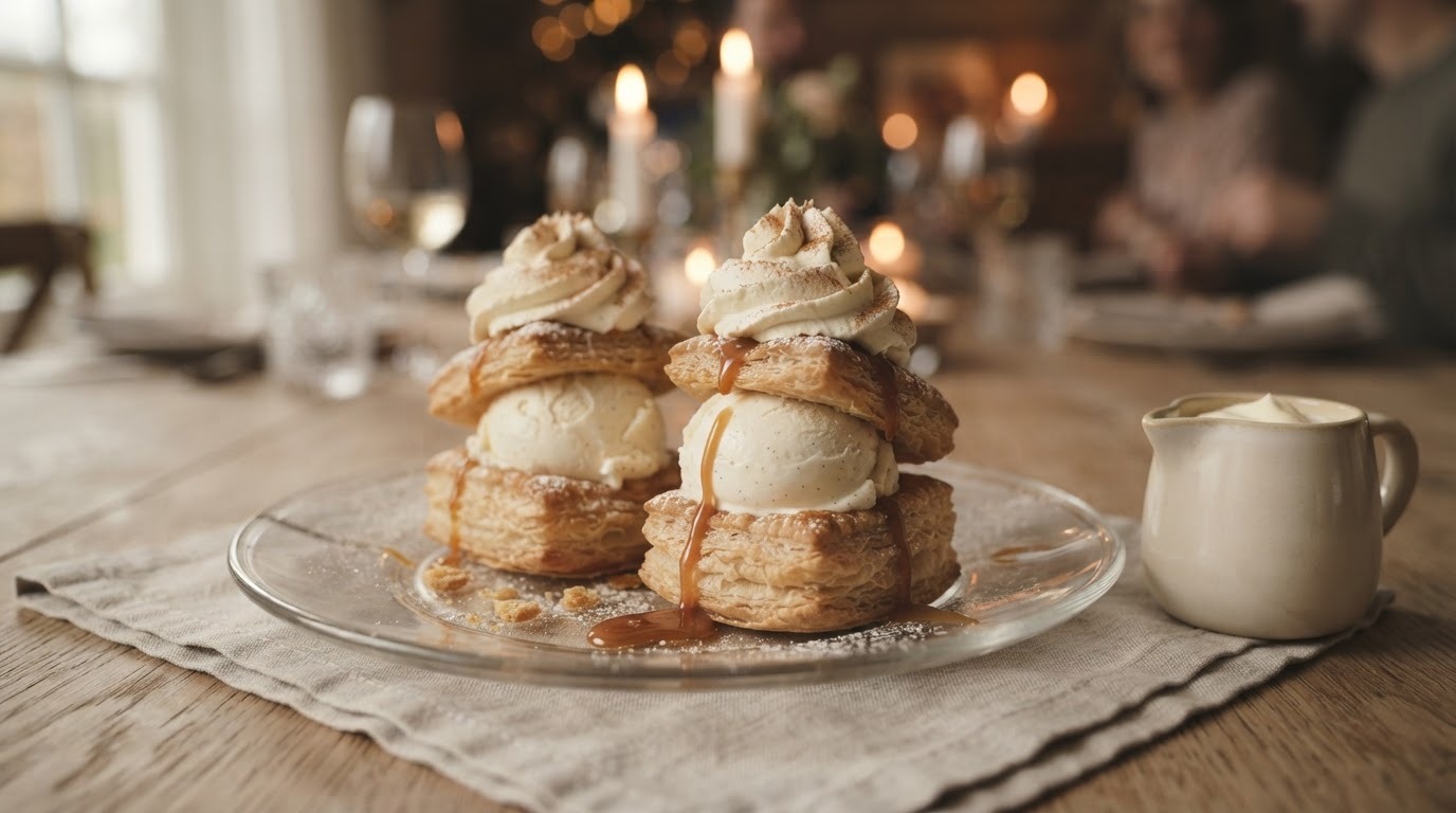 Gevulde Ijsbakjes met Karamelslagroom recept Gevulde Ijsbakjes met Karamelslagroom recept