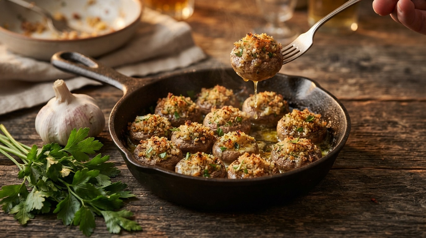 Gevulde Knoflookchampignons
