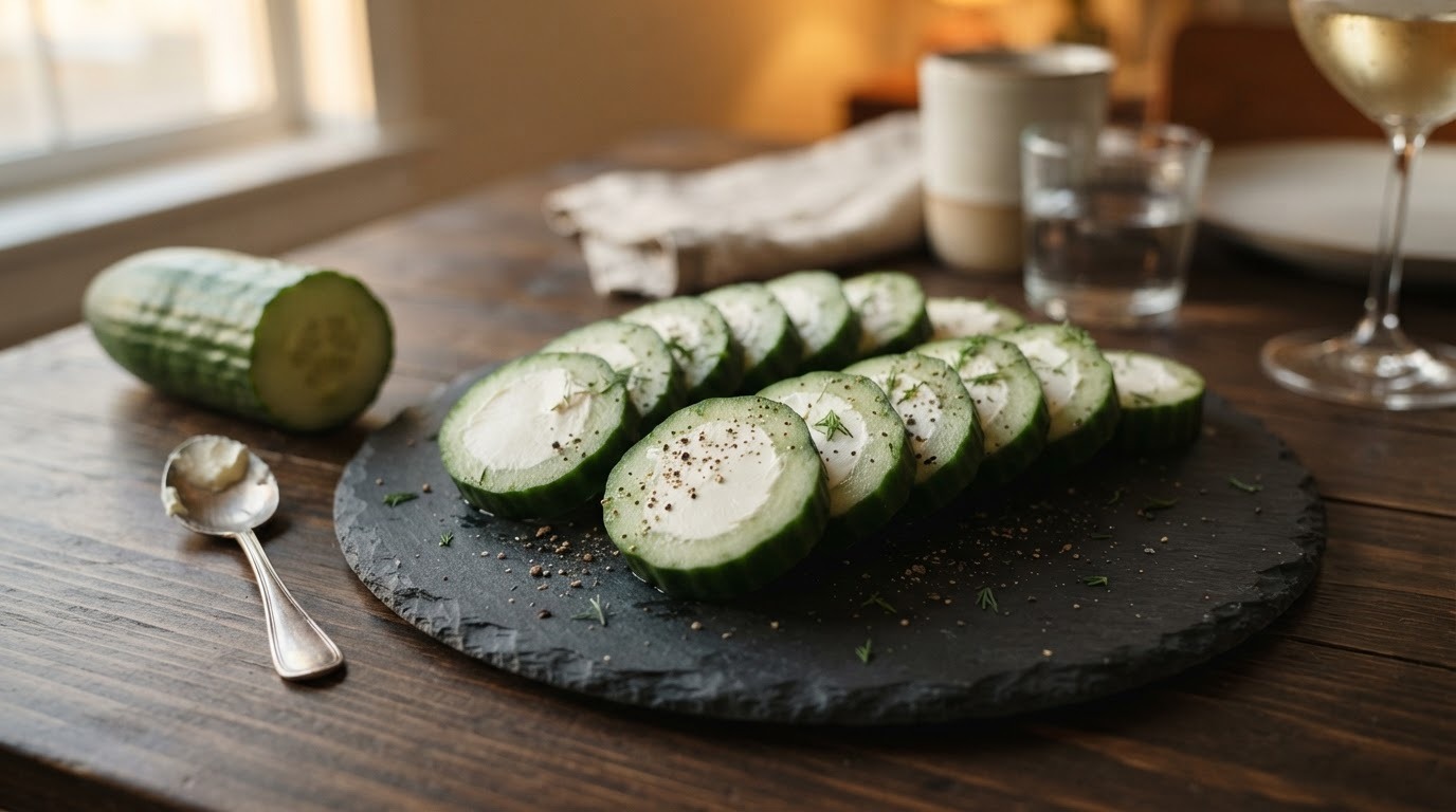Gevulde Komkommer met Roomkaas recept Gevulde Komkommer met Roomkaas recept