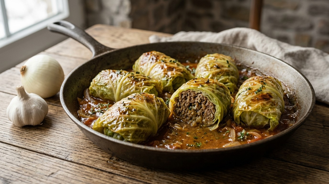 Gevulde Koolrolletjes recept Gevulde Koolrolletjes recept