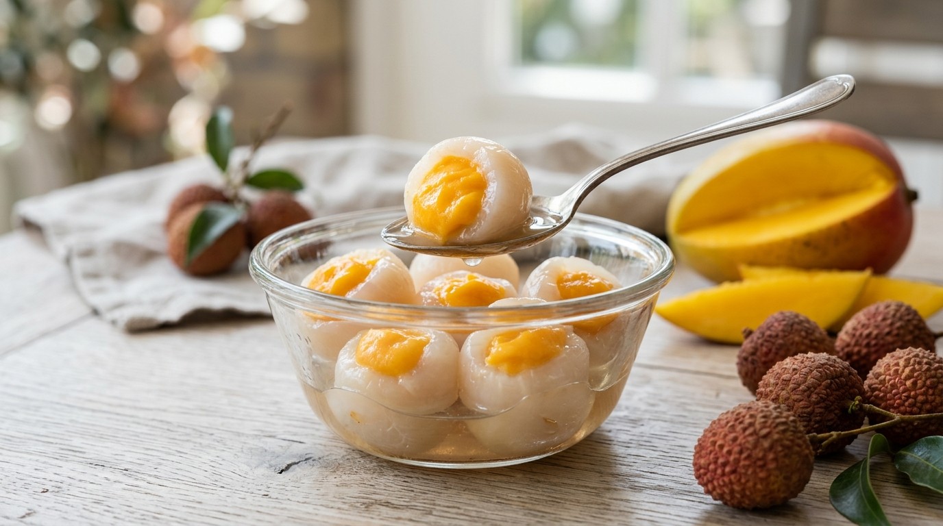 Gevulde Lychees recept Gevulde Lychees recept