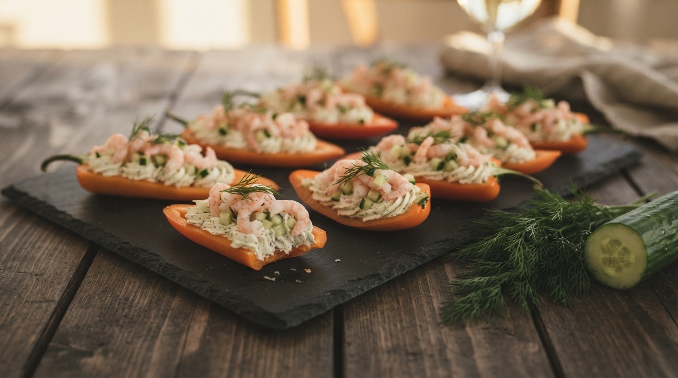 Gevulde Paprika met Garnalen