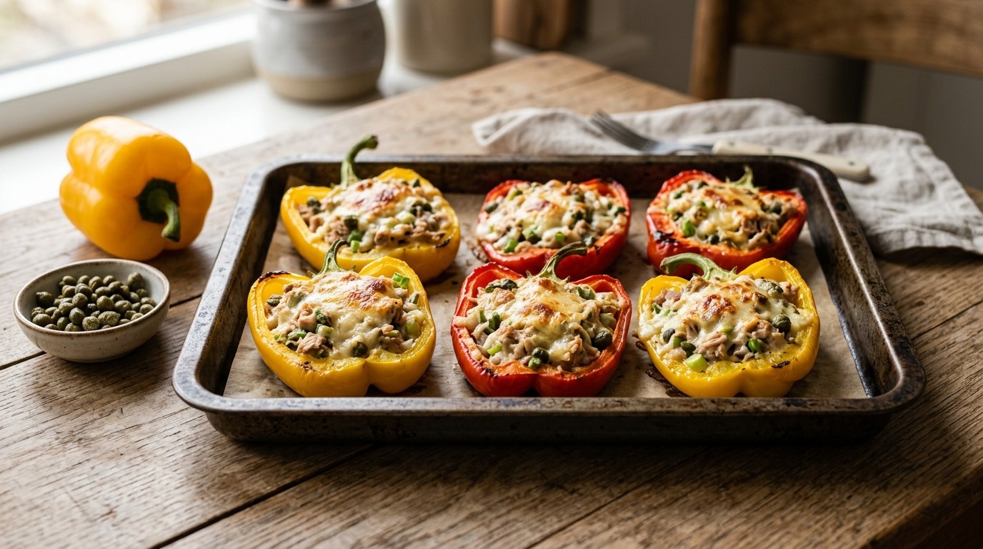 Gevulde Paprika met Tonijn en Ansjovis