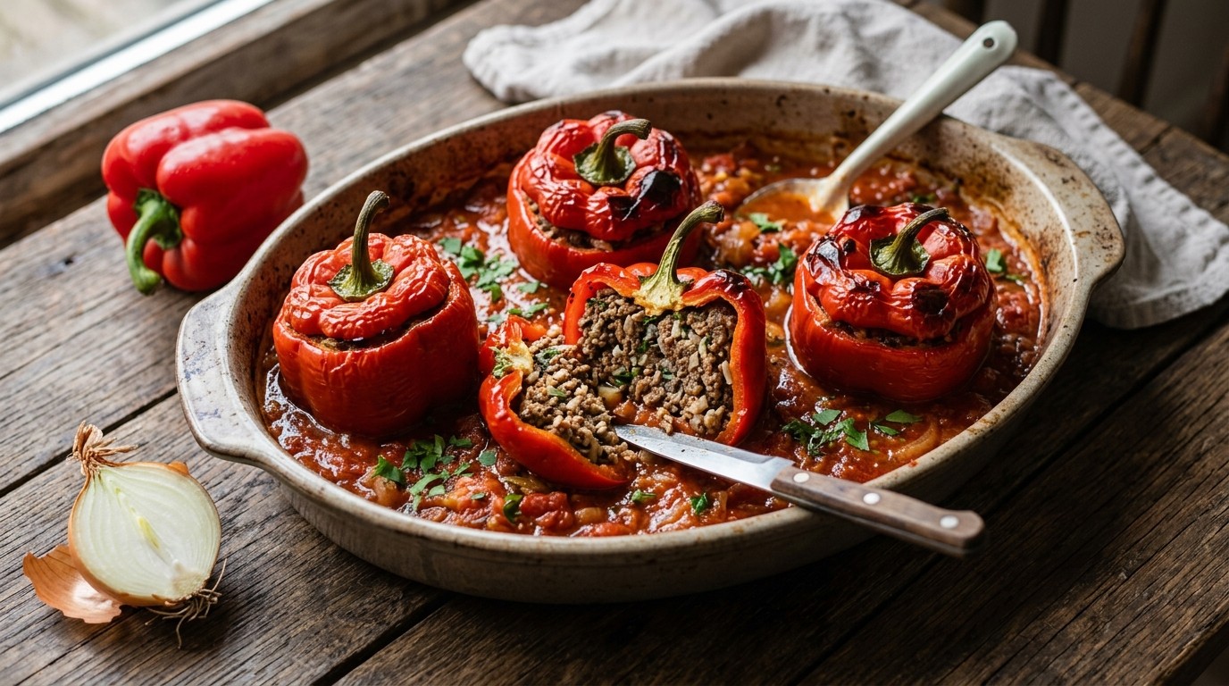Gevulde Paprika's