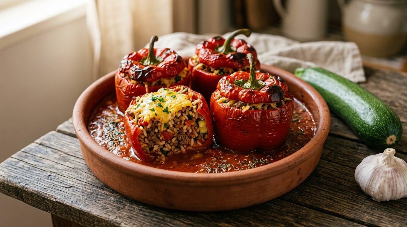 Gevulde Paprika's