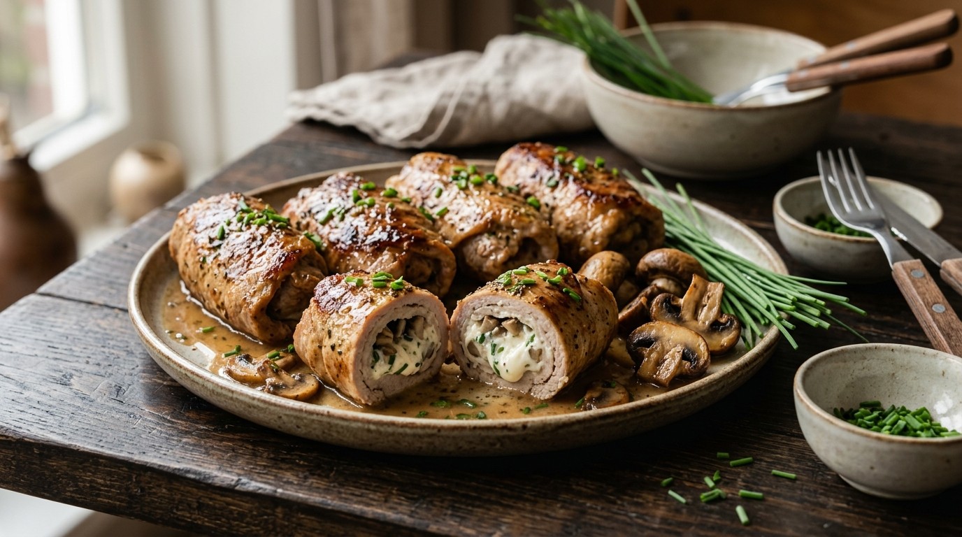 Gevulde Schnitzelrolletjes