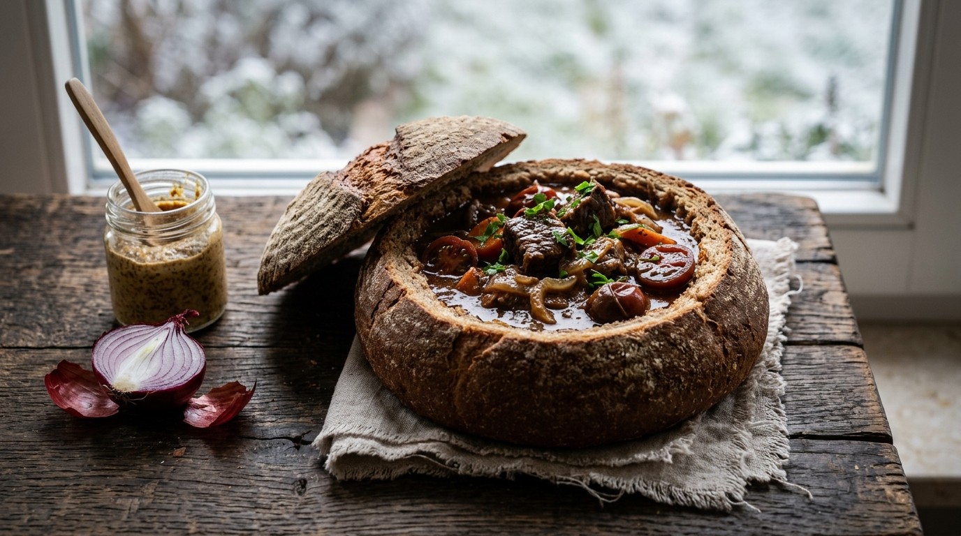 Goulash in een Broodpotje