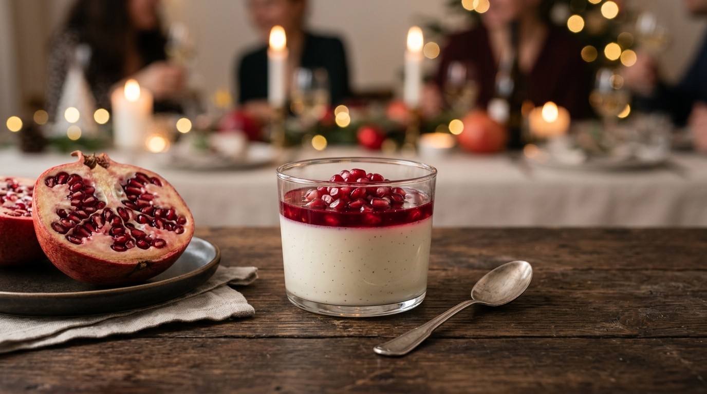 Granaatappel-panna Cotta