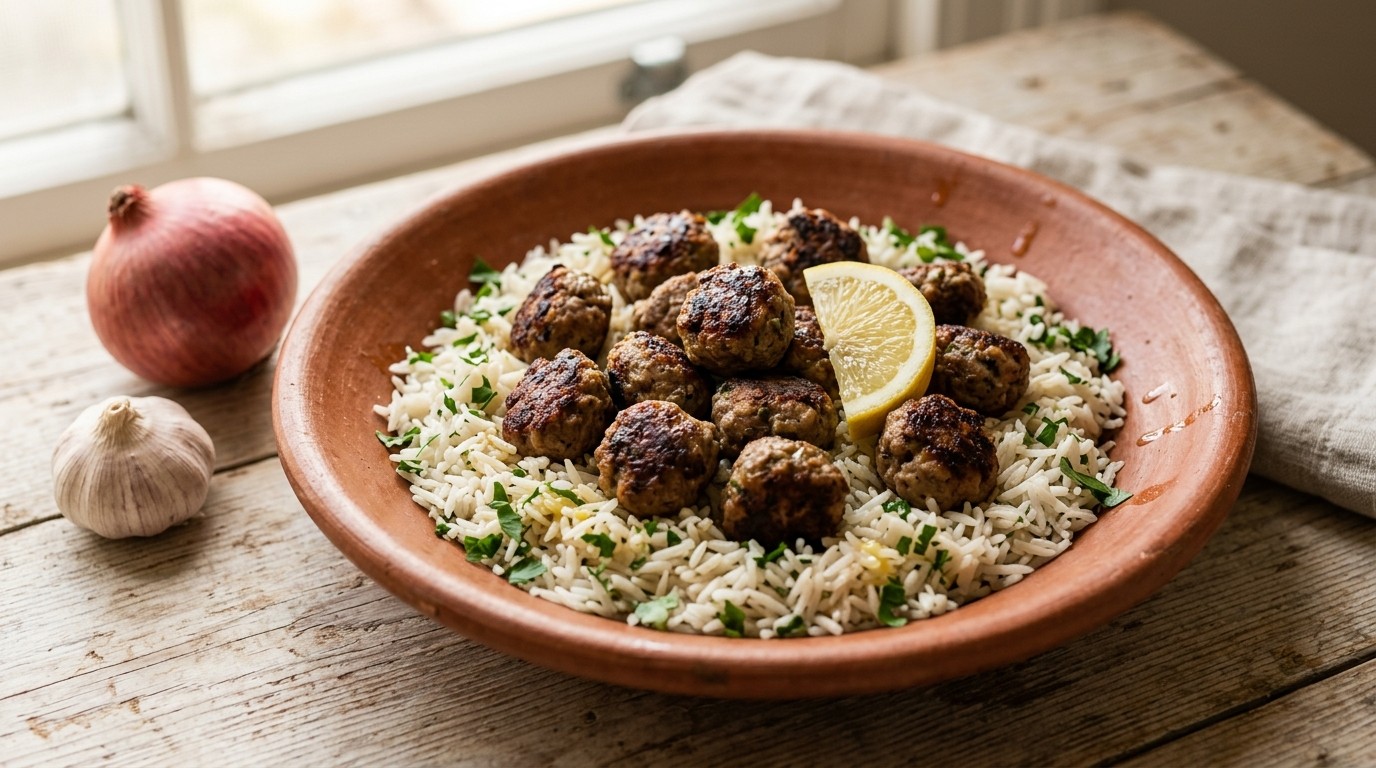Griekse Gehaksballetjes met Rijst recept Griekse Gehaksballetjes met Rijst recept