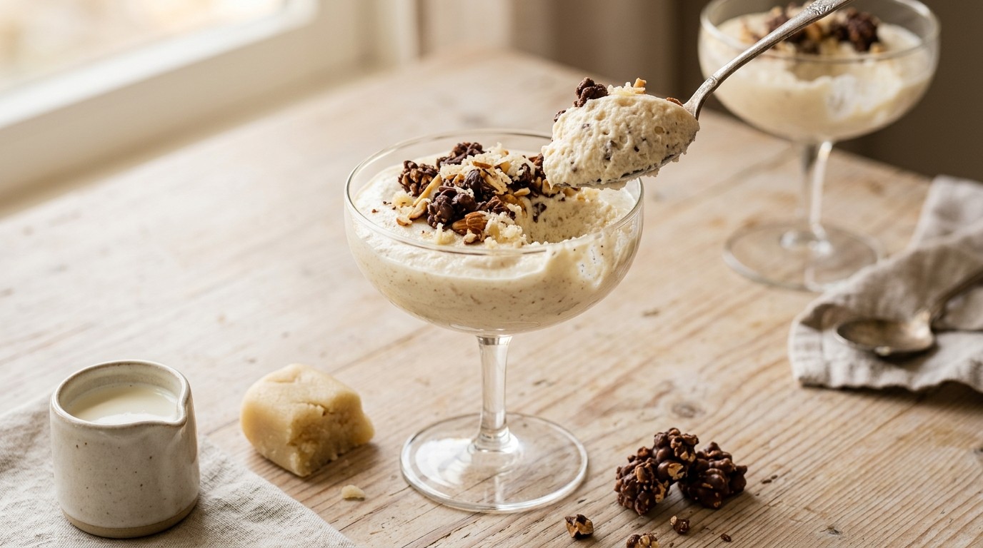 Griesmeelmousse met Marsepein