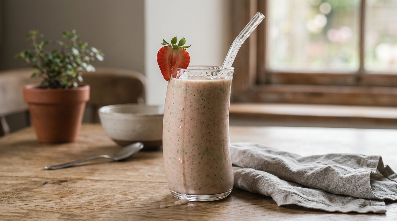 Groene Smoothie: Sla-aardbei-banaan