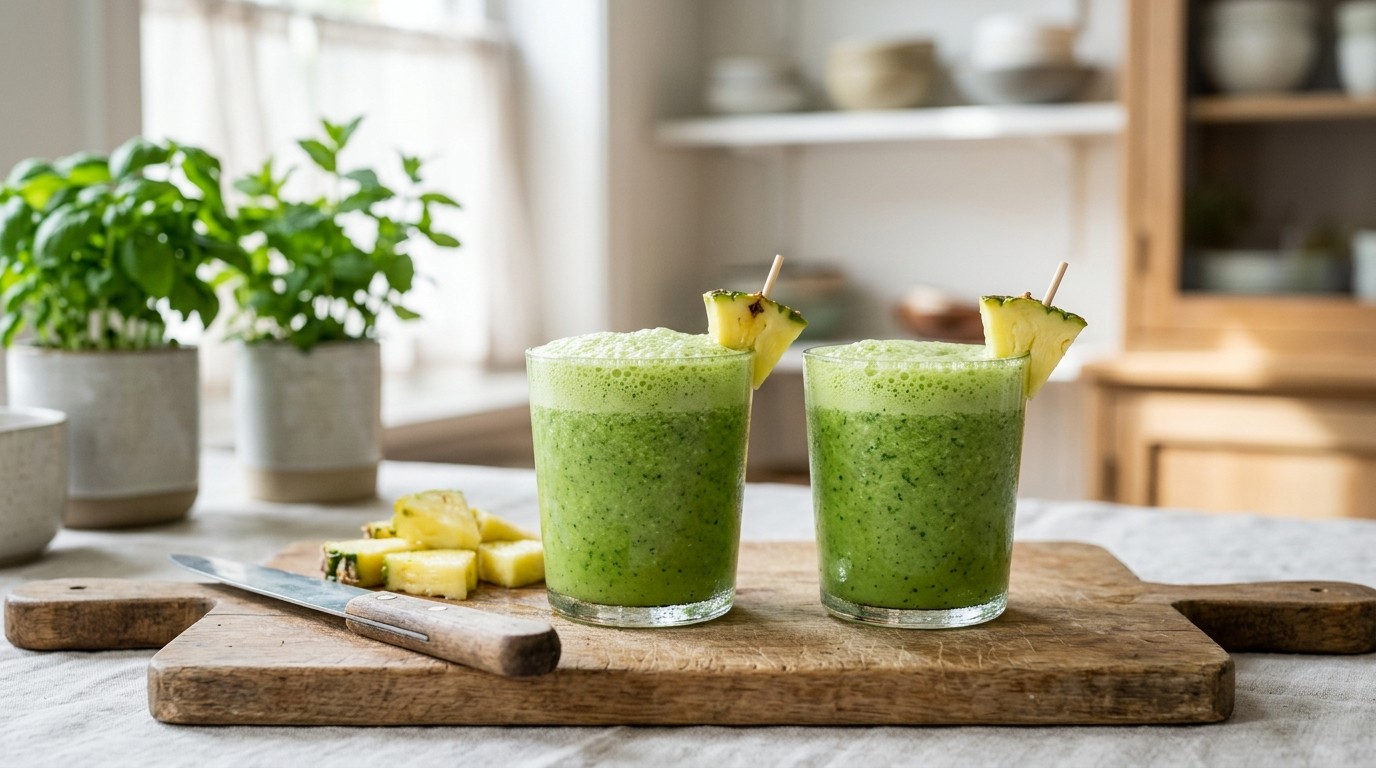 Groene Smoothie: Spinazie-ananas recept Groene Smoothie: Spinazie-ananas recept