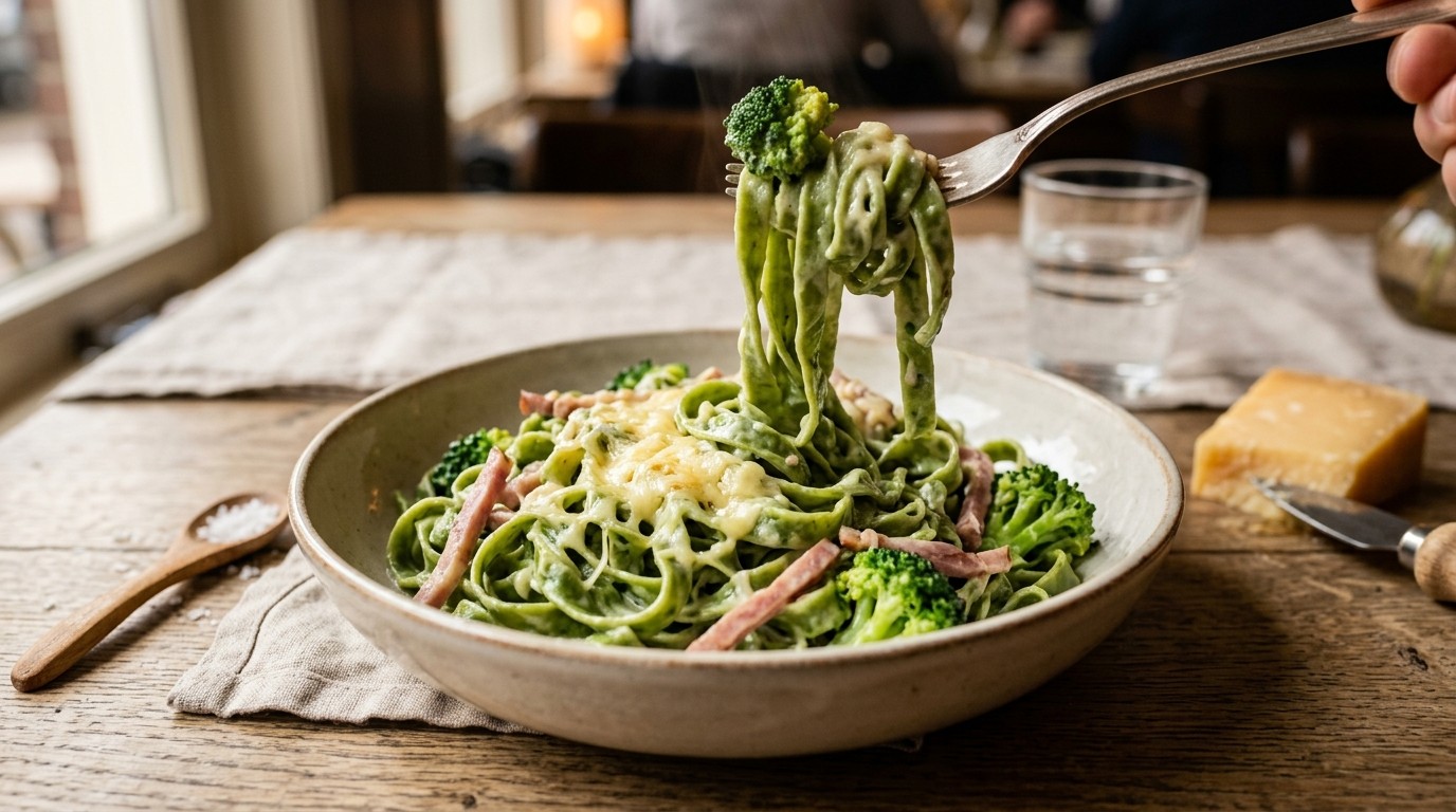 Groene Tagliatelle met Romige Saus