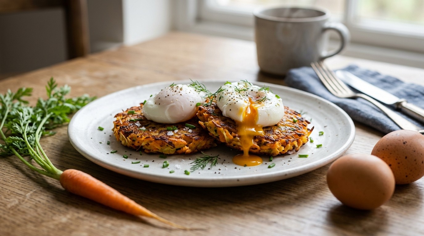 Groente Rosti met Gepocheerde Eieren
