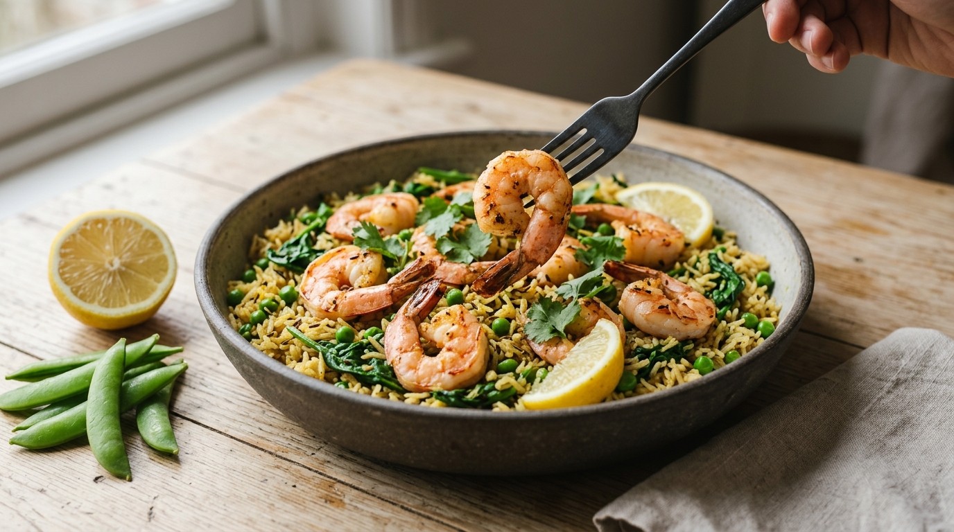 Grote Garnalen met Indiase Rijst recept Grote Garnalen met Indiase Rijst recept