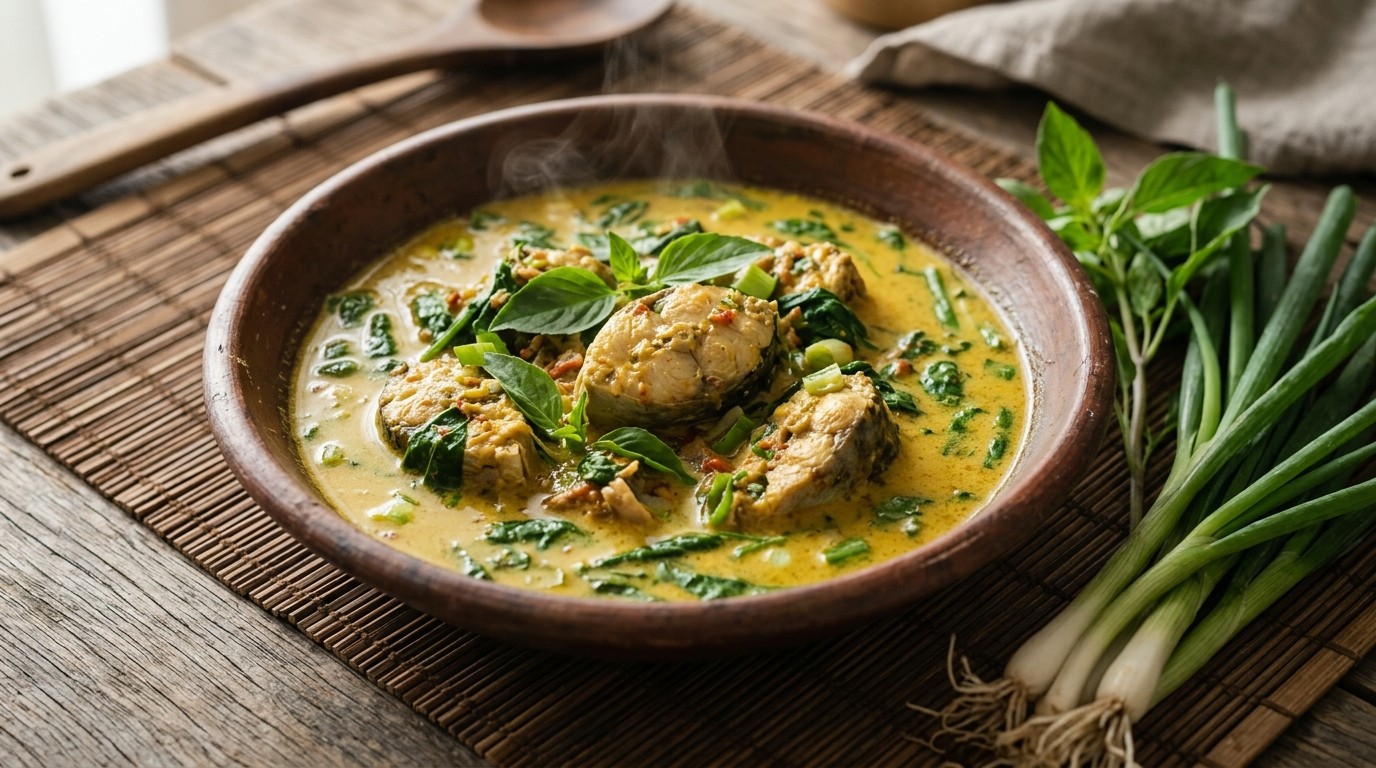 Gulai Belung (stoofschotel van Groente en Makreel)
