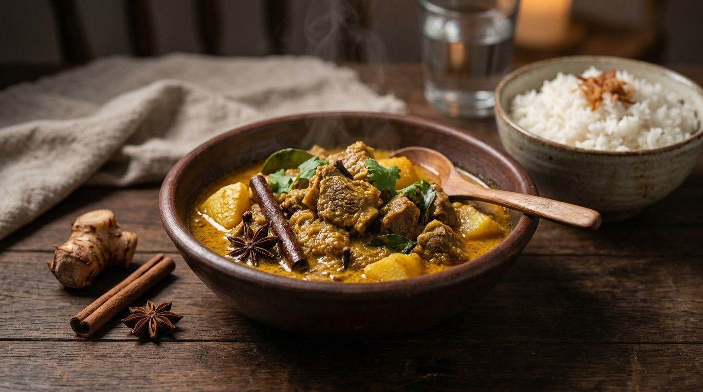 Gulai Kambing (fijn Gekruide Geit)