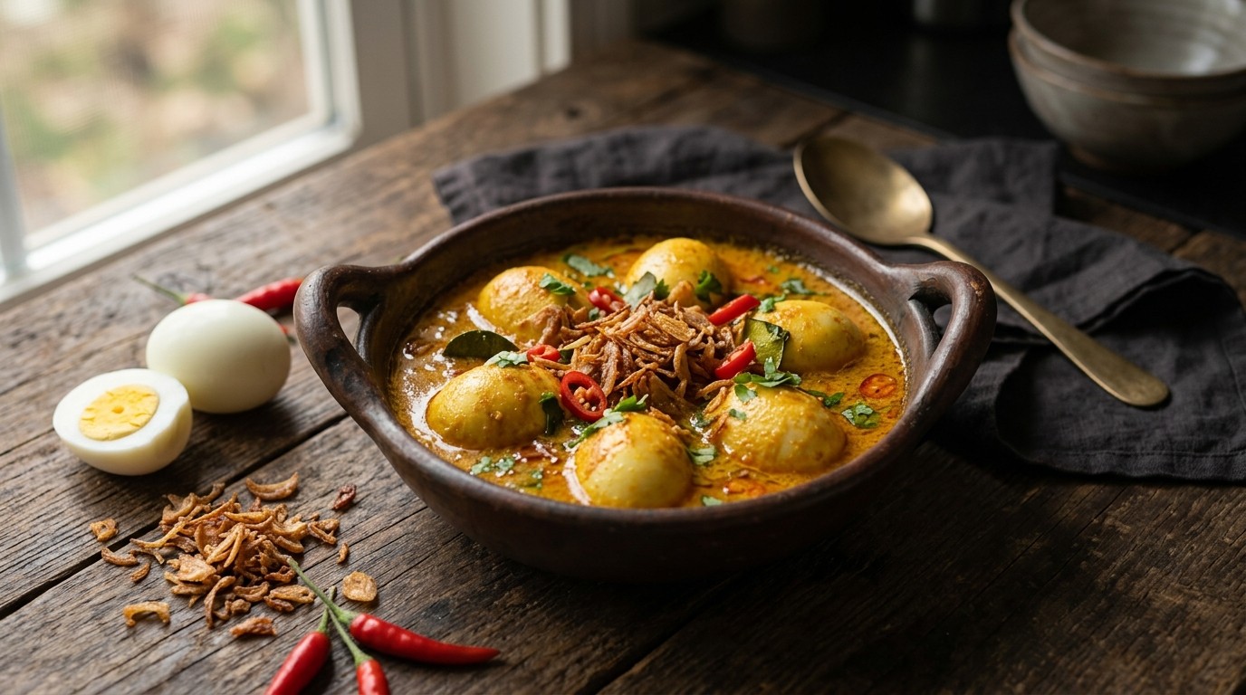 Gulai Telor (Eieren in Pittige Saus)