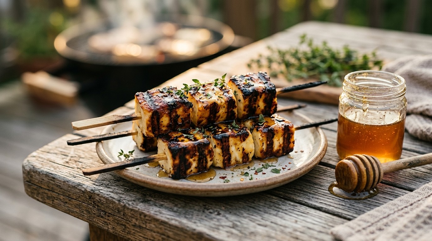 Halloumi op de bbq