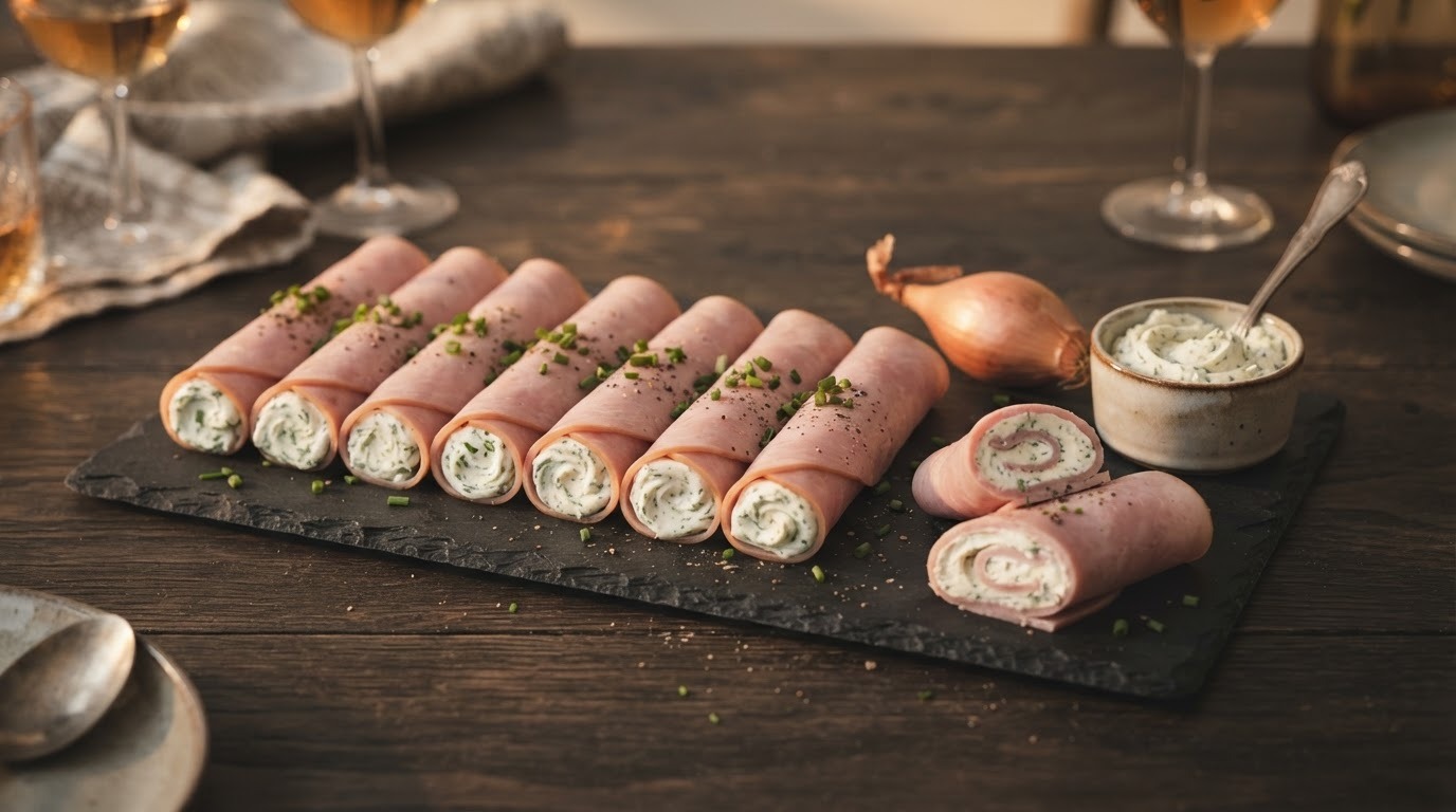 Hamrolletje met Boursin