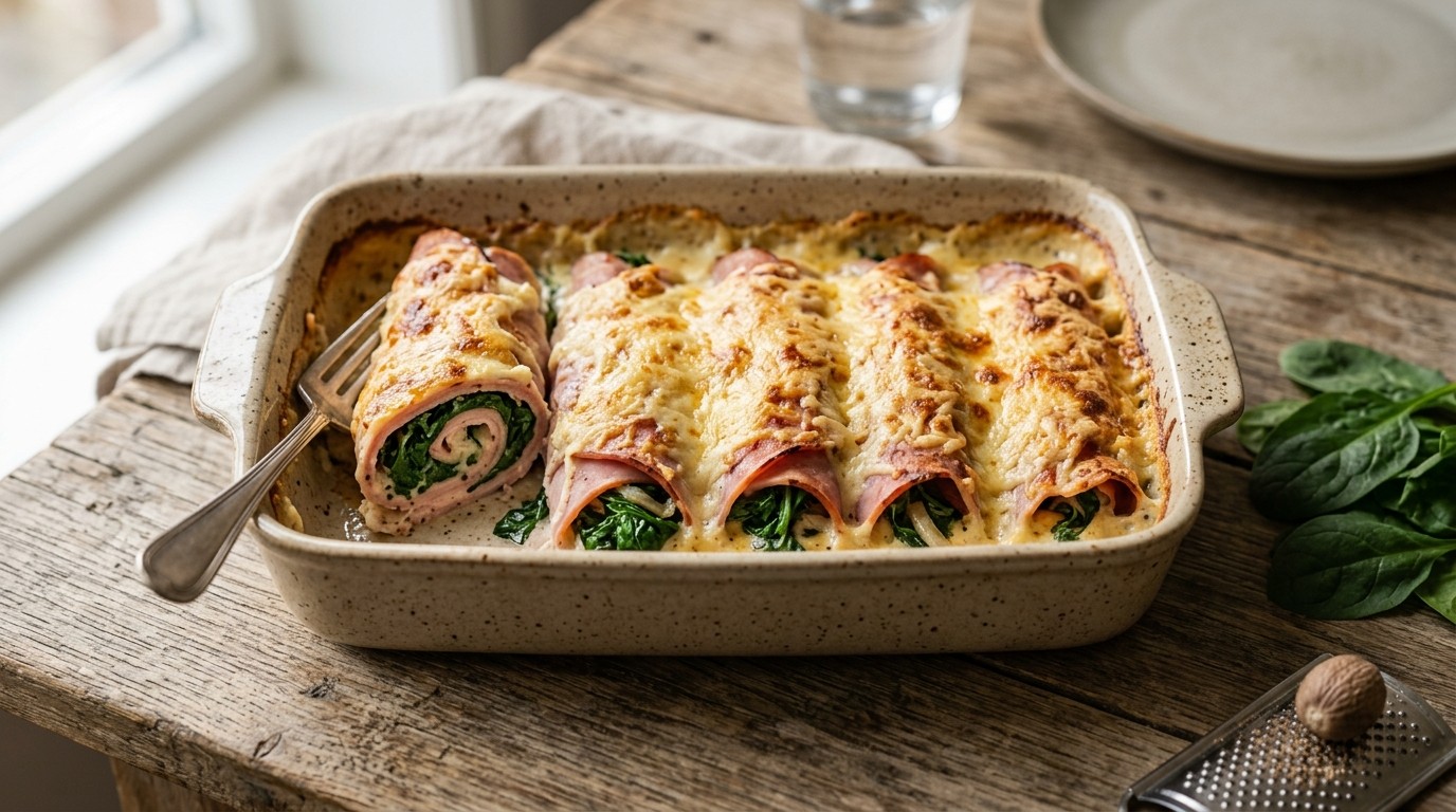 Hamrolletjes met Spinazie recept Hamrolletjes met Spinazie recept
