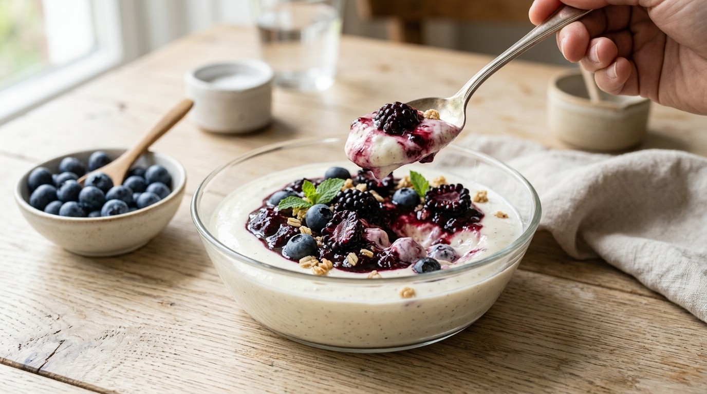 Hangop met Fruit