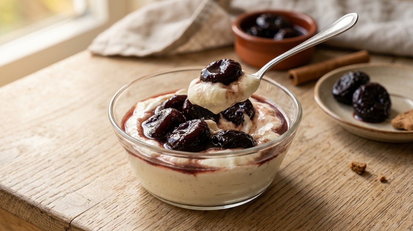 Hangop met Pruimen recept Hangop met Pruimen recept