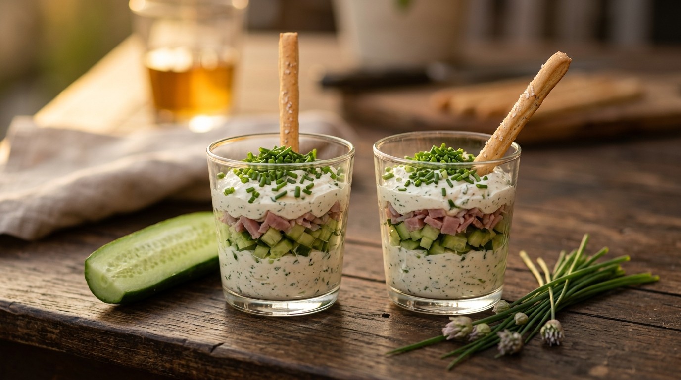 Hartig Glaasje met Komkommer en ham