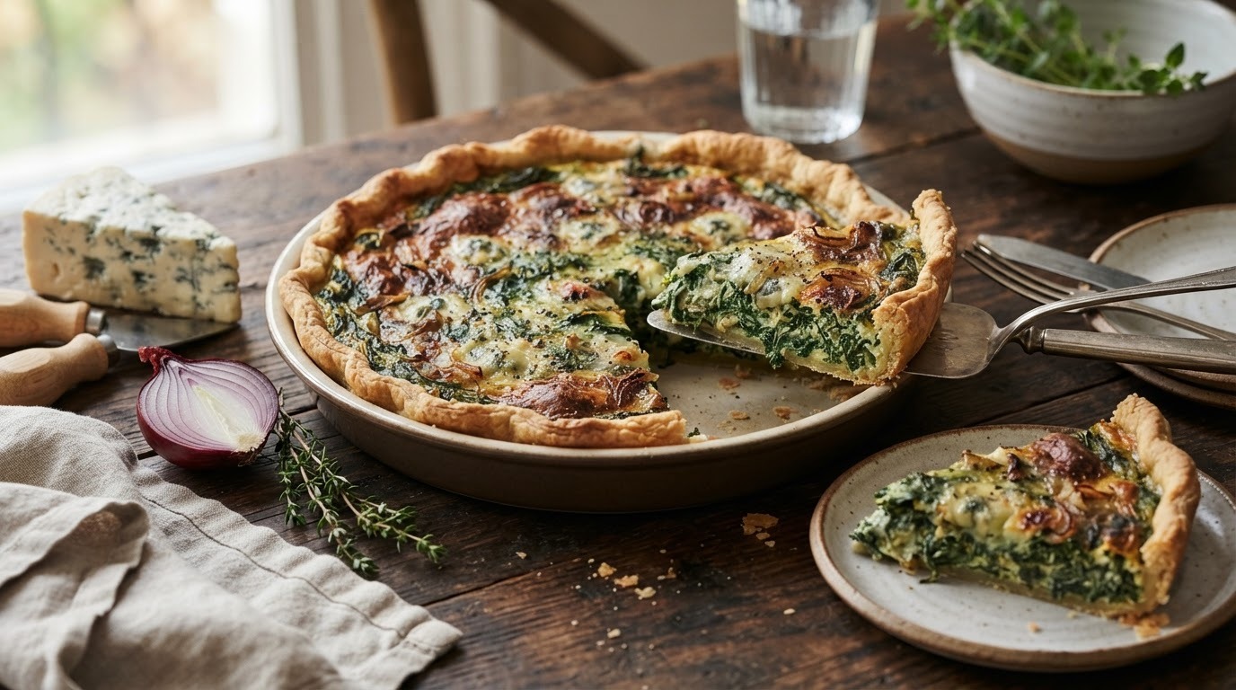 Hartige Spinazietaart met Gorgonzola