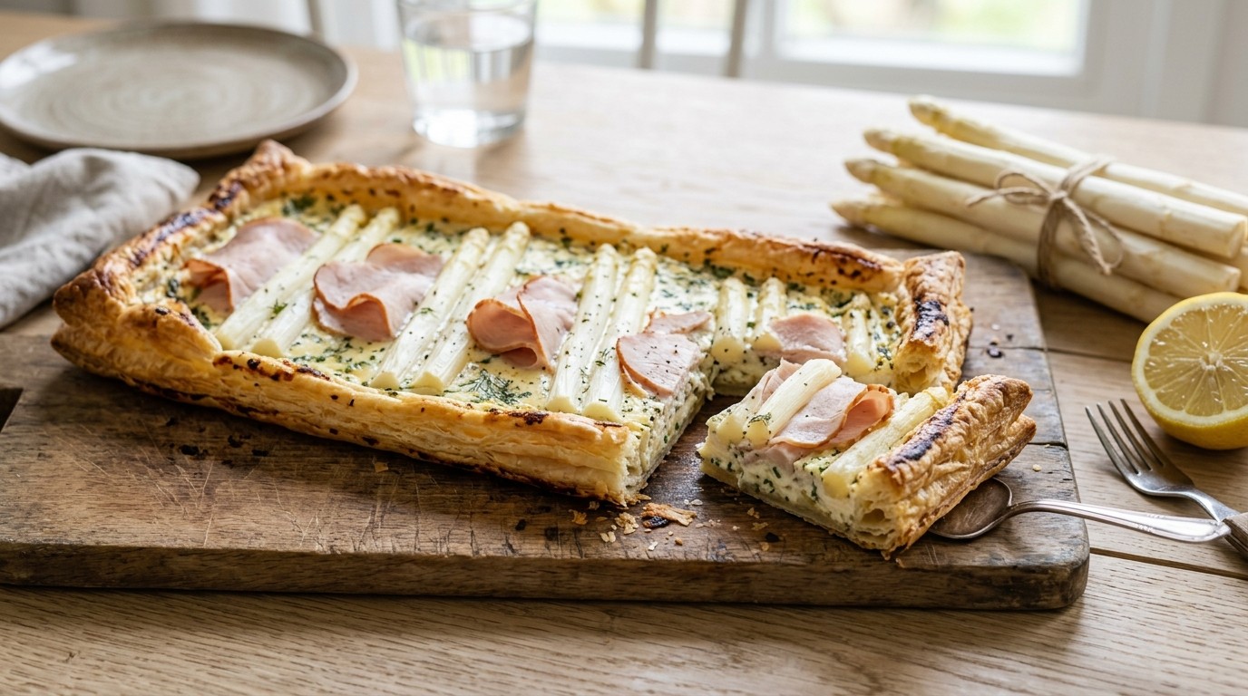 Hartige Taart met Asperges