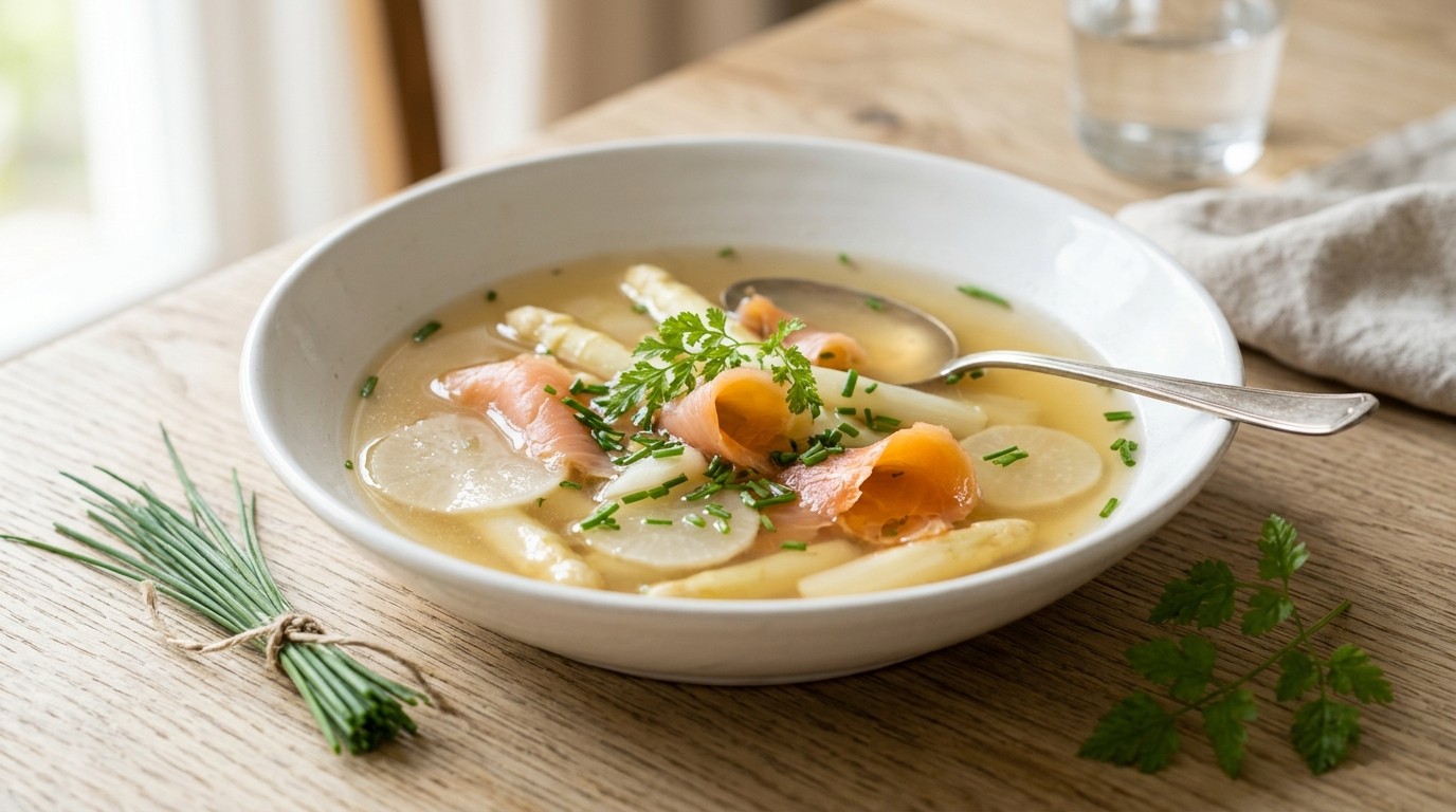 Heldere Aspergesoep recept Heldere Aspergesoep recept