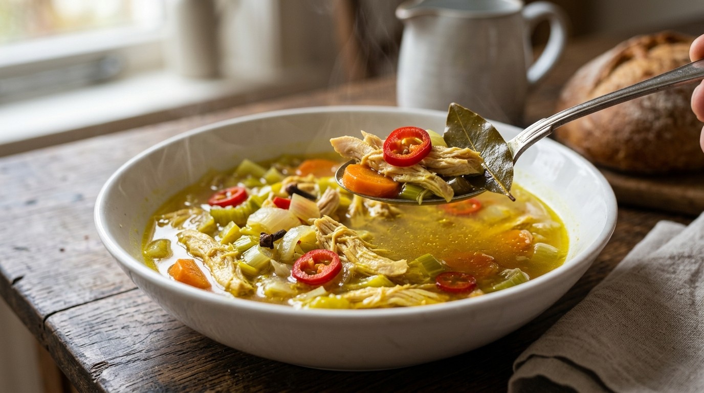 Heldere Kip-kerriesoep recept Heldere Kip-kerriesoep recept
