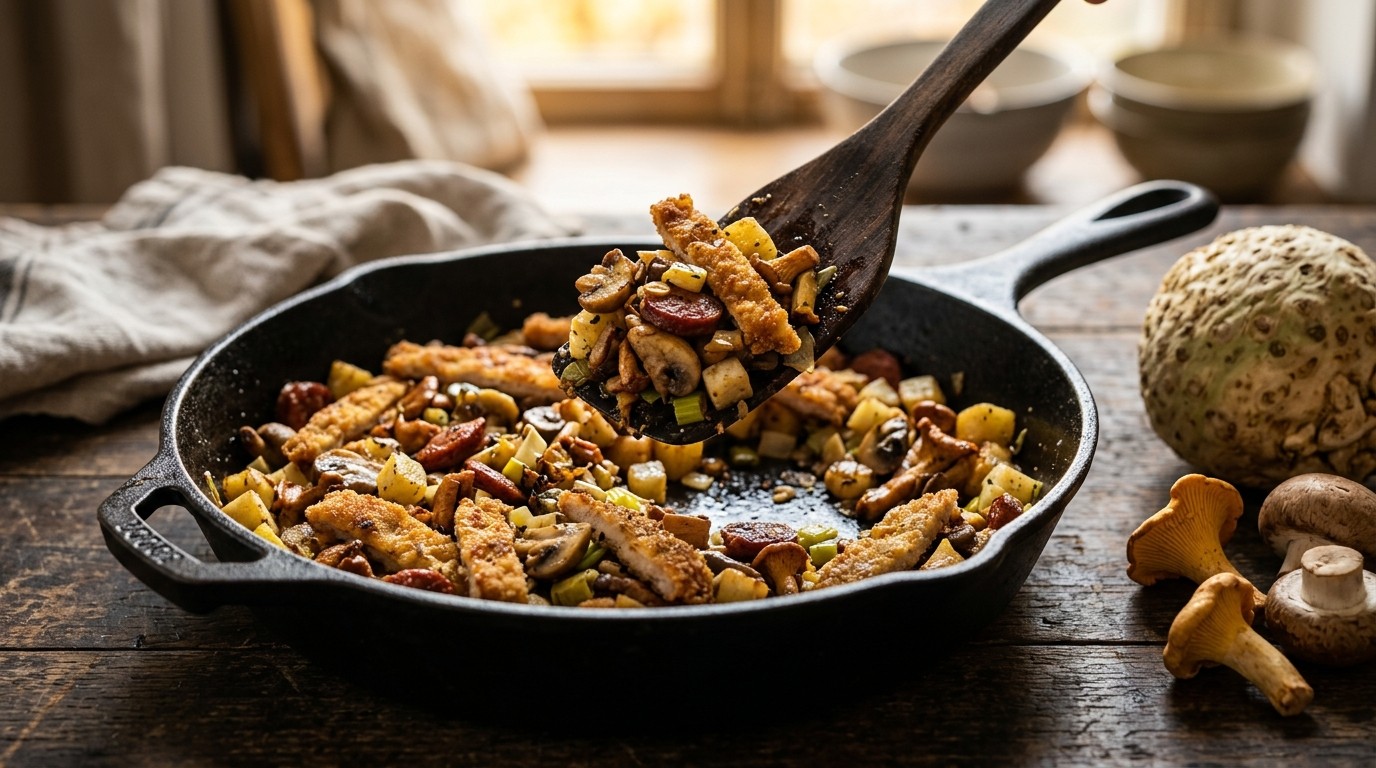 Herfstpannetje met Champignons recept Herfstpannetje met Champignons recept