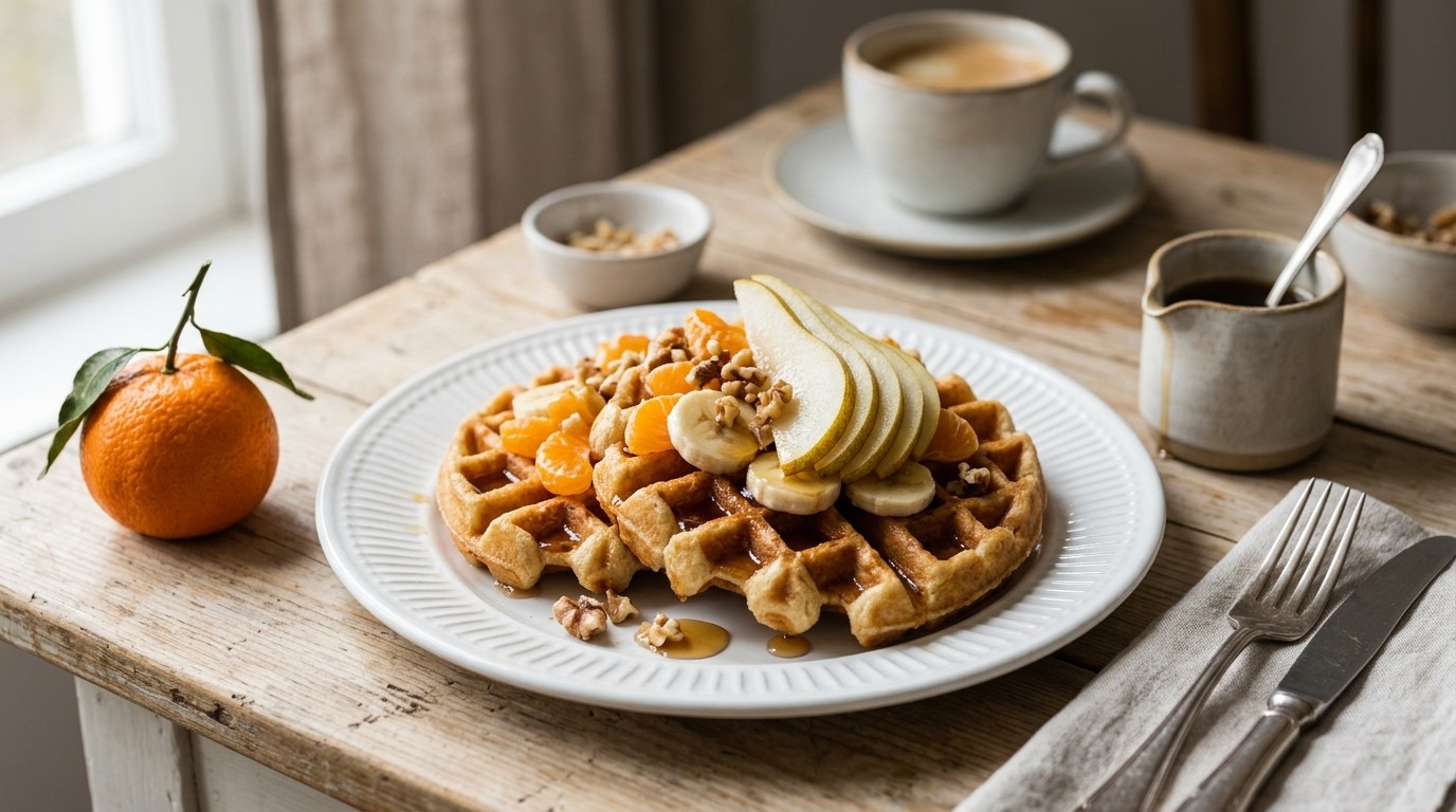 Hete Wafels met Vers Fruit