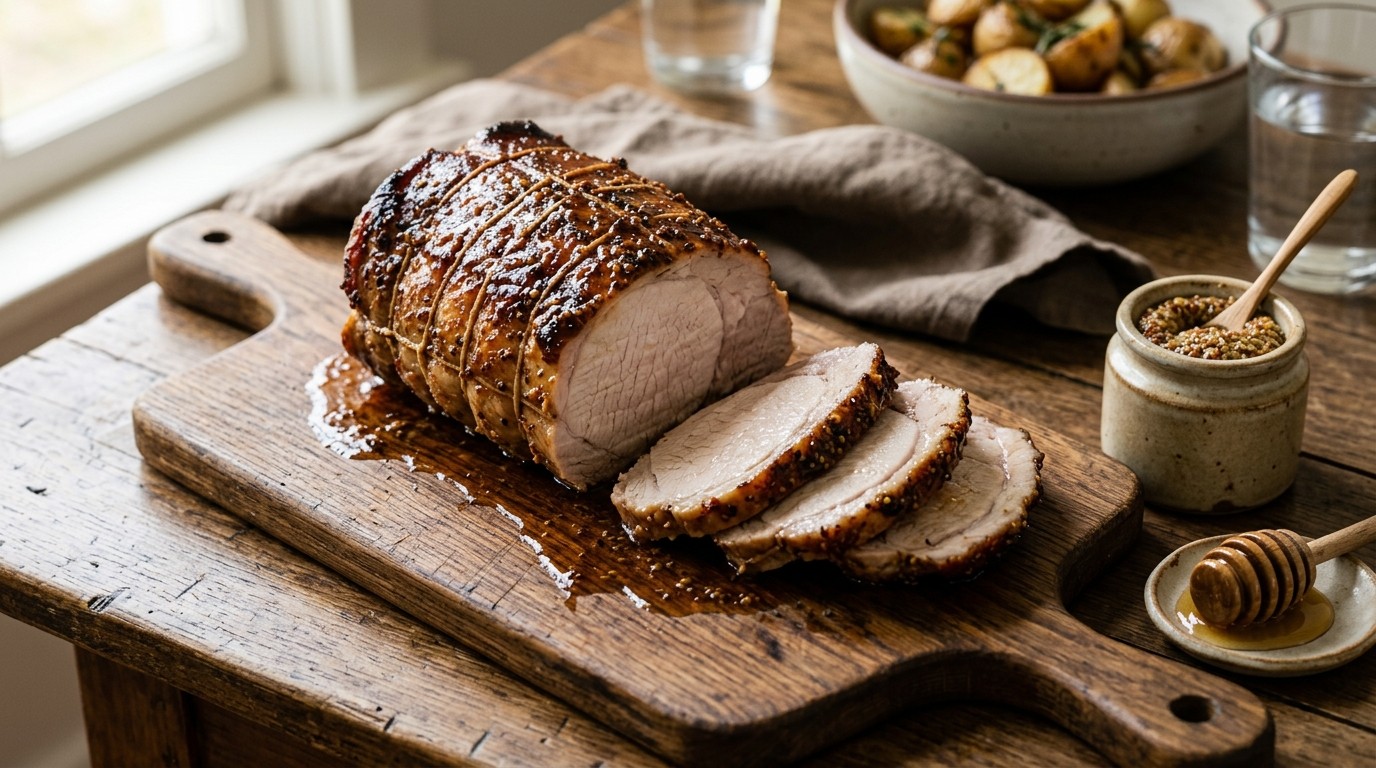 Honing=mosterd-rollade