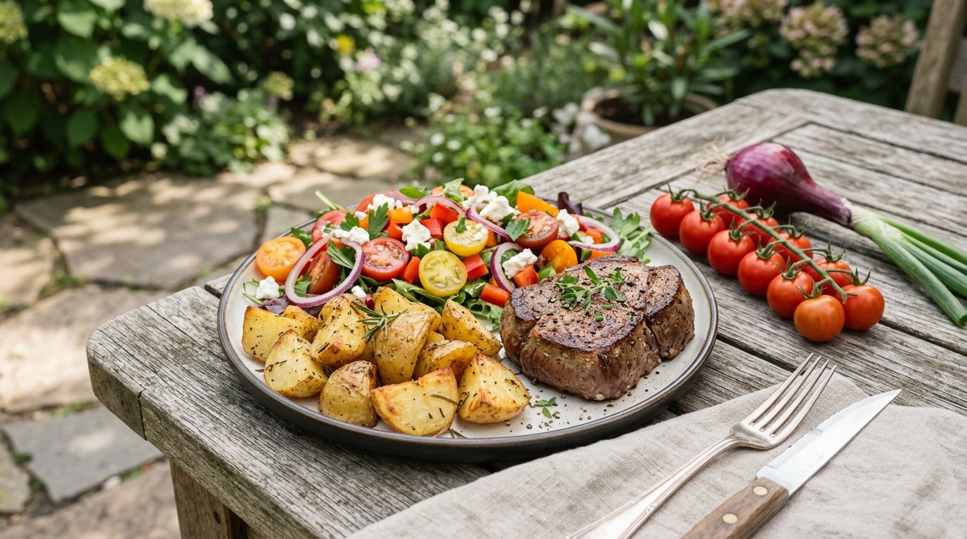 Hoofdgerecht met Groentesalade