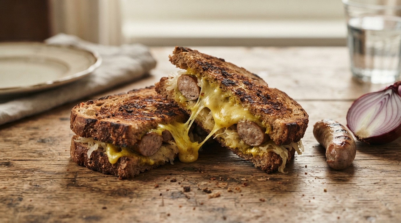 Hot dog Tosti (eervolle Vermelding op Life and Cooking)