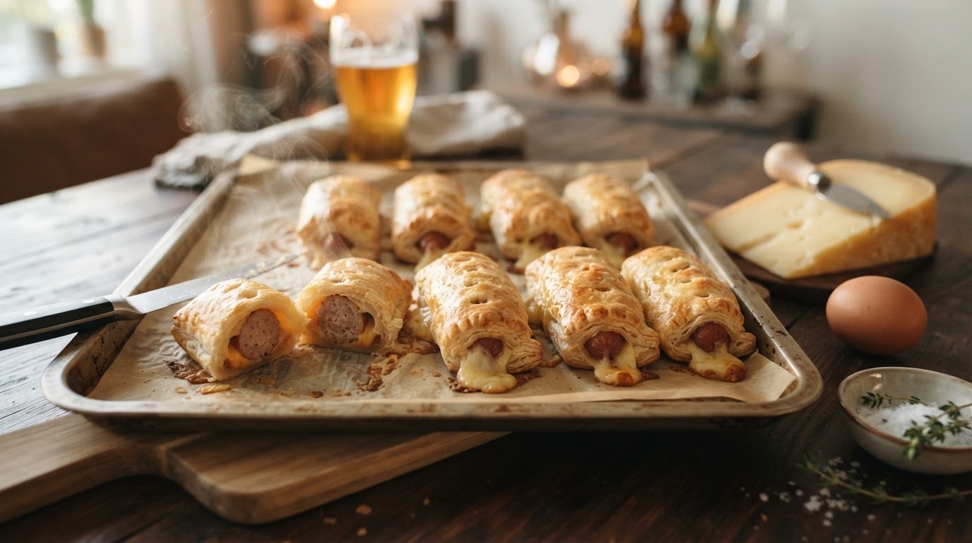 Hotdogs in Bladerdeeg