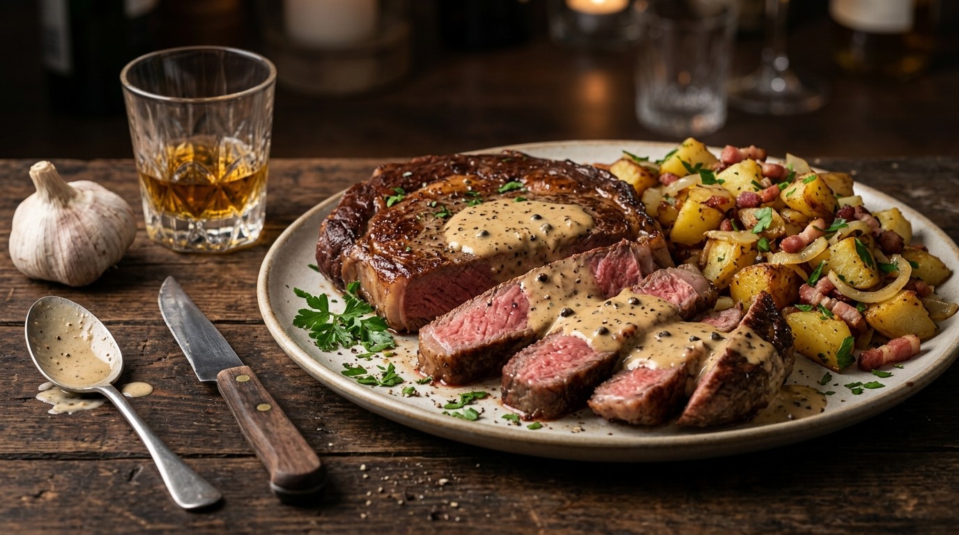 Ierse Steak met Biefstuksaus recept Ierse Steak met Biefstuksaus recept