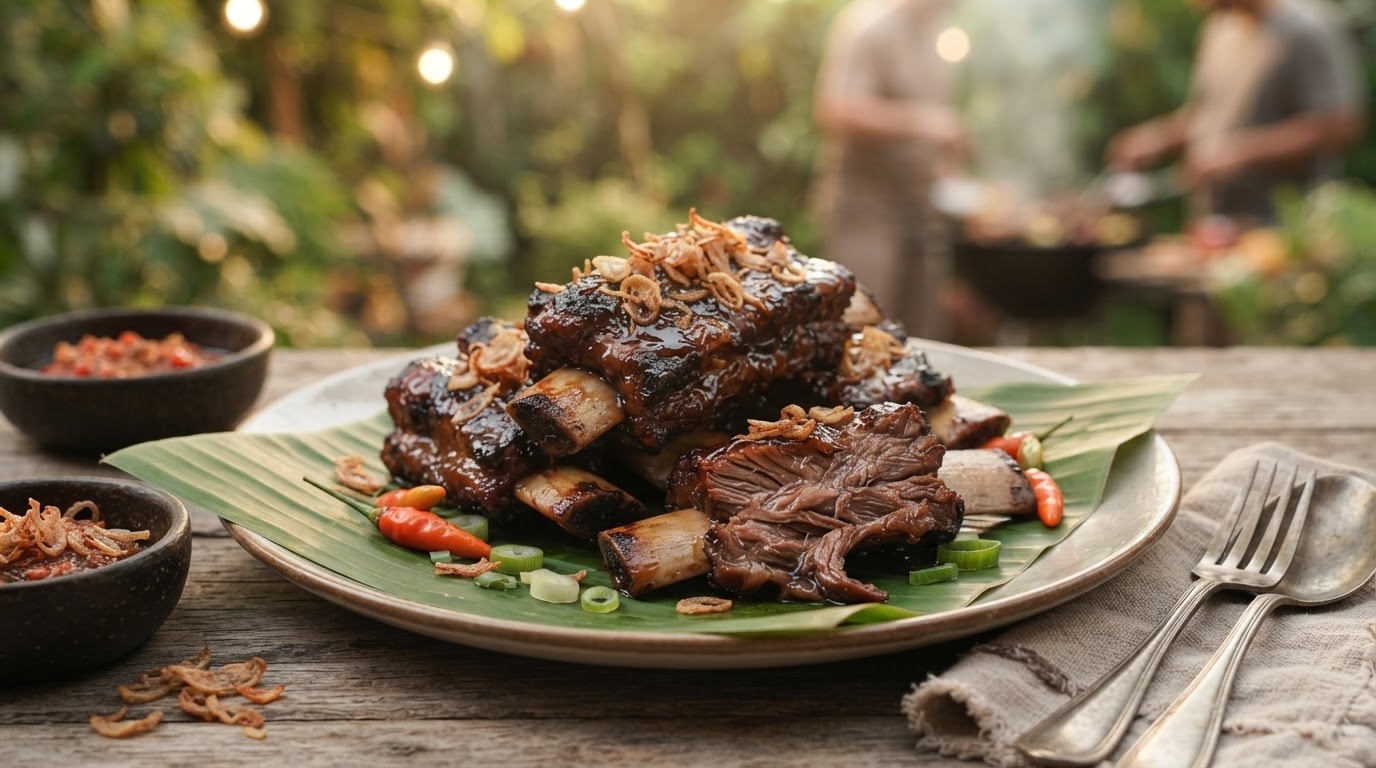Iga Bakar Bawang (runderribben) recept Iga Bakar Bawang (runderribben) recept