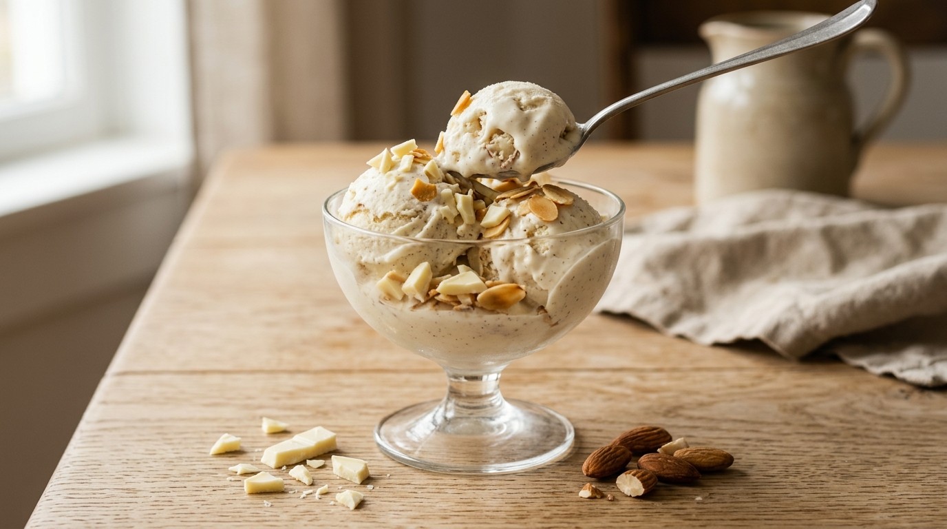 IJs met Witte Chocolade en Amandel