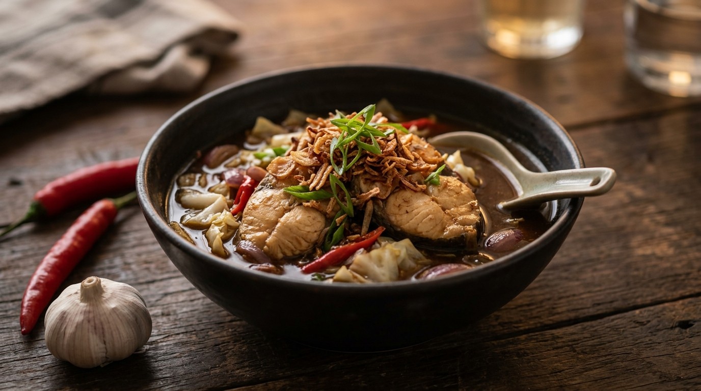 Ikan Kakap (gestoofde Kabeljauw)