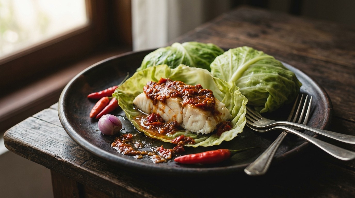 Ikan Kubis (vispakketjes met Kruiden en Kool) recept Ikan Kubis (vispakketjes met Kruiden en Kool) recept