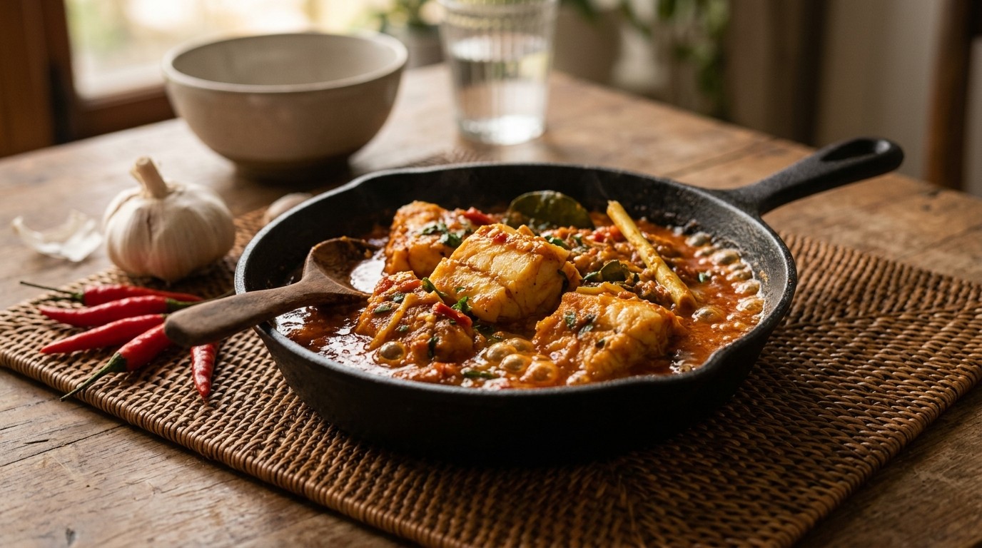 Ikan Pedis (kabeljauw ) recept Ikan Pedis (kabeljauw ) recept