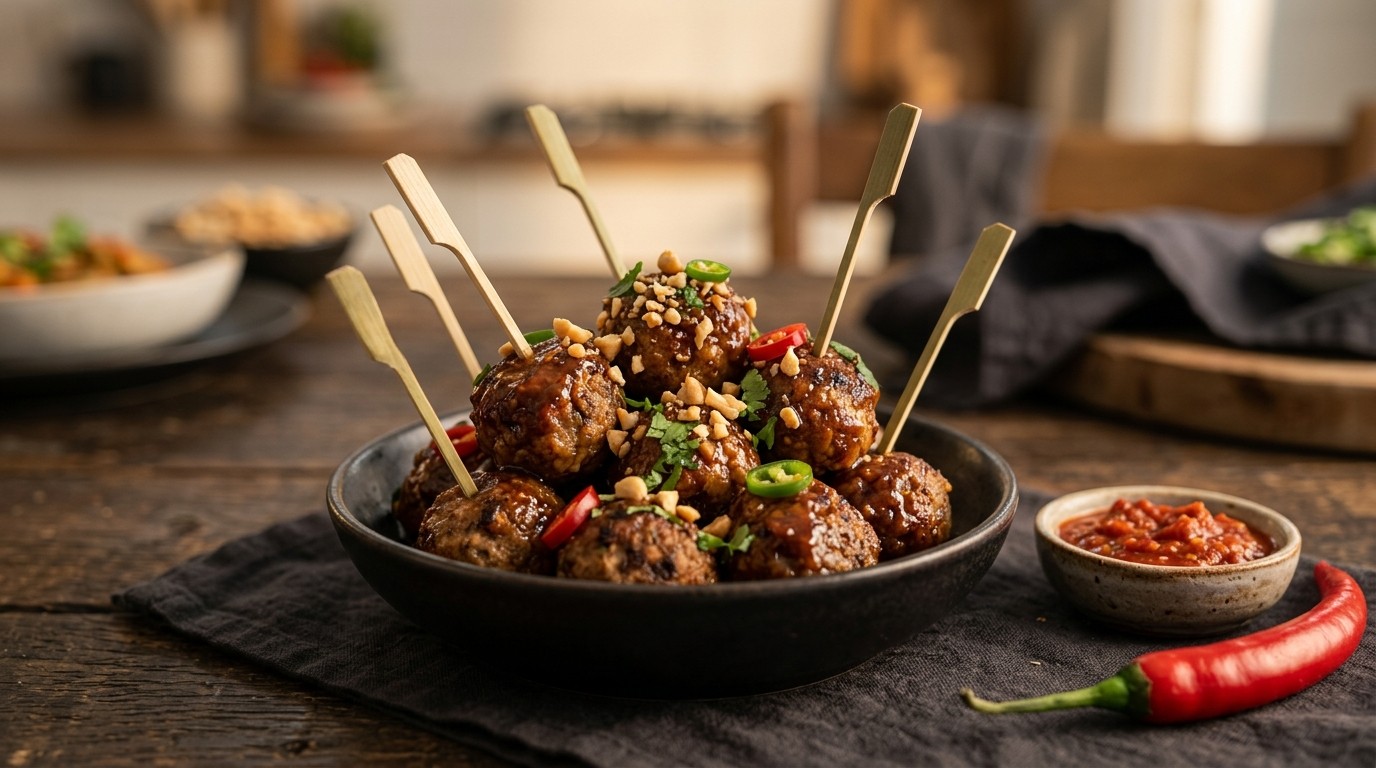 Indische Gehaktballetjes met Zoete Saus recept Indische Gehaktballetjes met Zoete Saus recept